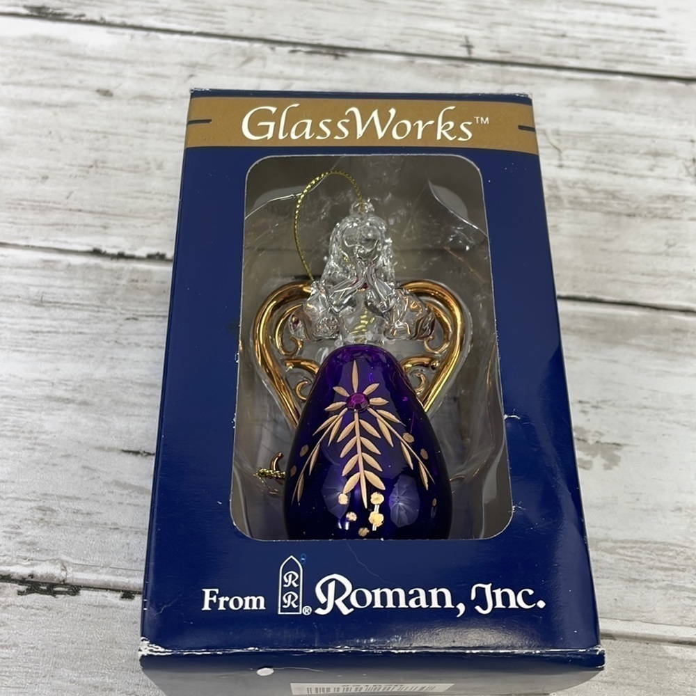 ROMAN GLASS WORKS ANGEL ORNAMENT NIB
